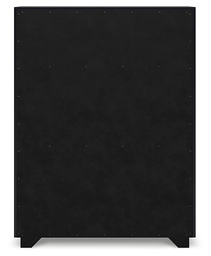 Londer California King Panel Bed with Mirrored Dresser and Chest