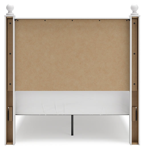 Mollviney Full Panel Bed with Mirrored Dresser, Chest and Nightstand