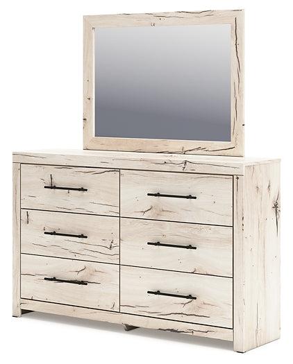Lawroy Queen Panel Storage Bed with Mirrored Dresser and Chest