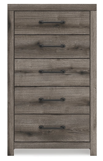 Graystorm Twin Panel Bed with Storage with Mirrored Dresser, Chest and Nightstand
