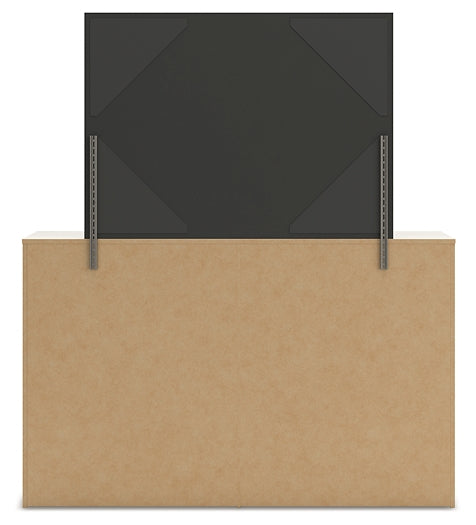 Lawroy King Panel Headboard with Mirrored Dresser and Chest