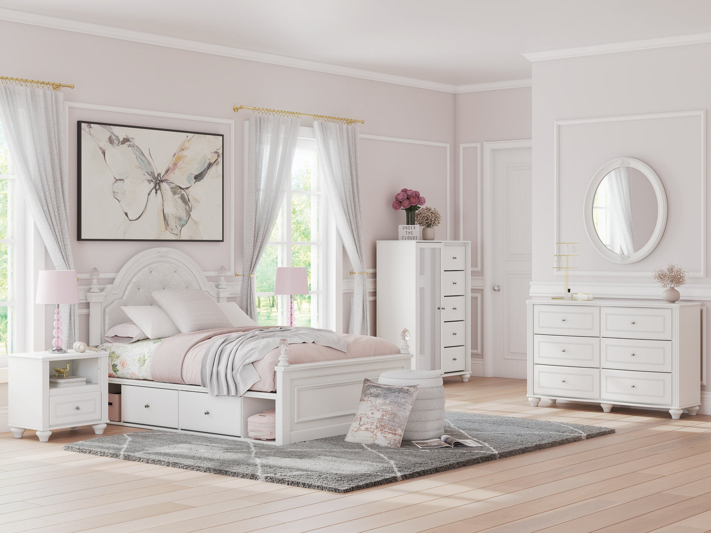 Kozlani Twin Upholstered Panel Bed