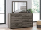 Graystorm Twin Panel Bed with Mirrored Dresser, Chest and Nightstand