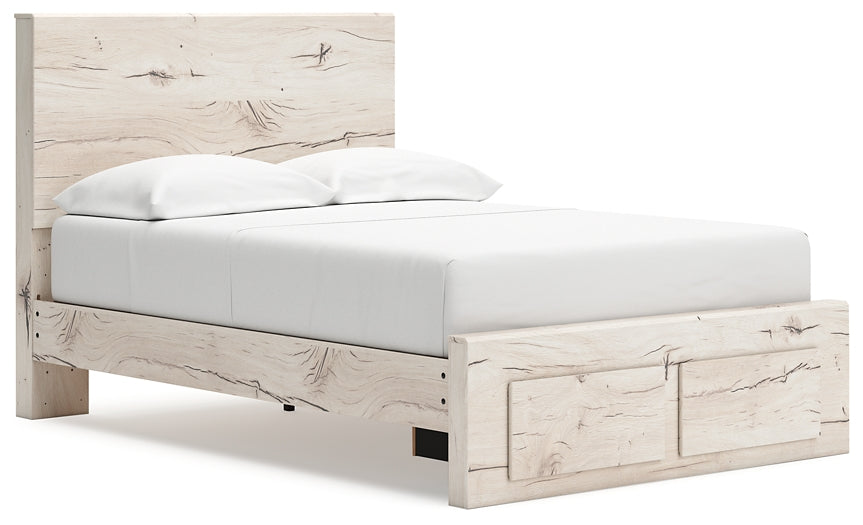 Lawroy Full Panel Storage Bed with Mirrored Dresser and Chest