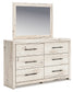 Lawroy King Panel Headboard with Mirrored Dresser and Nightstand