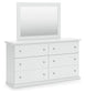 Bostwick Shoals Queen Panel Bed with Mirrored Dresser, Chest and Nightstand